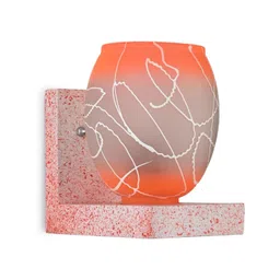 1ST TIME Orange & Orange Textured Wood Contemporary Wall Lamp-picture-20
