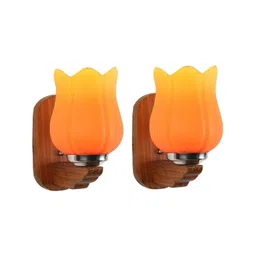 1ST TIME Orange & Orange Wood Abstract Shaped Shaped Wall Lamp-picture-51
