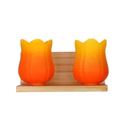 1ST TIME Orange & Orange Wood Abstract Shaped Shaped Wall Lamp-picture-13