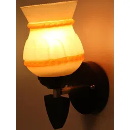 1ST TIME Orange & White Glass Traditional Cylinder Shaped Wall Lamp-picture-35