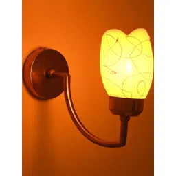 1ST TIME Orange & White Printed Glass Cylinder Shaped Wall Lamp-picture-26