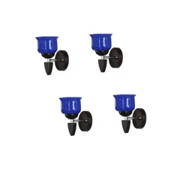 1ST TIME Pack Of 4 Blue & Black Glass Cylinder Shaped Wall Lamp-picture-31