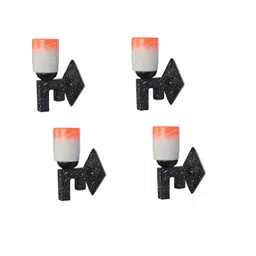 1ST TIME Pack of 4 Orange & White Glass Cylinder Shaped Wall Lamp-picture-24