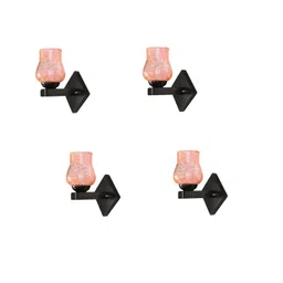 1ST TIME Pack of 4 Orange & White Glass Traditional Wall Lamp-picture-41