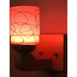 1ST TIME Pack Of 4 Pink & White Glass Traditional Cylinder Shaped Wall Lamp-picture-42