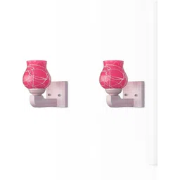 1ST TIME Pack of 4 Pink & White Glass Traditional Cylinder Shaped Wall Lamp image 5