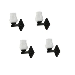 1ST TIME Pack of 4 White Glass Traditional Wall Lamp-picture-39