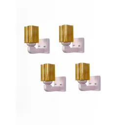 1ST TIME Pack of 4 Yellow Glass Traditional Square Shaped Wall Lamp-picture-56