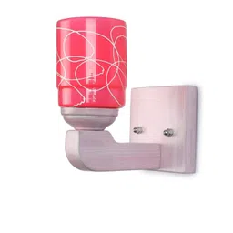 1ST TIME Pink & White Glass Traditional Cylinder Shaped Wall Lamp-picture-10