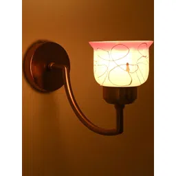 1ST TIME Pink & White Printed Glass Traditional Cylinder Shaped Wall Lamp-picture-32