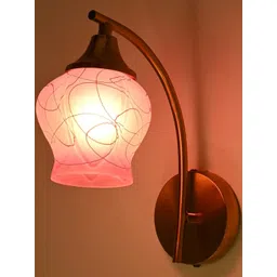 1ST TIME Pink & White Printed Glass Traditional Cylinder Shaped Wall Lamp-picture-33