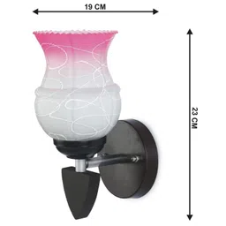 1ST TIME Pink & White Set of 4 Solid Glass Cylinder Wall Lamps Wall Lamps image 5