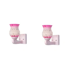 1ST TIME Pink & White Solid Glass Traditional Cylinder Wall Lamps Wall Lamps-picture-39