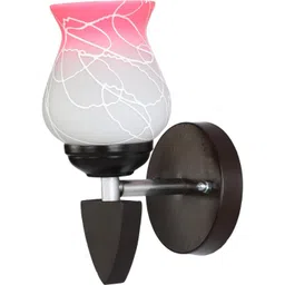 1ST TIME Pink & White Solid Glass Traditional Cylinder Wall Lamps Wall Lamps image 3