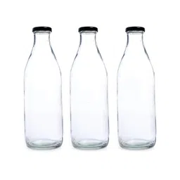 1ST TIME Set Of 3 Transparent Glass Freezer Safe Water Bottle-picture-24