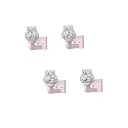 1ST TIME Set Of 4 Black & White Textured Glass Cylinder Shaped Decorative Wall Lamp-picture-22