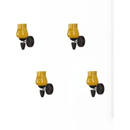 1ST TIME Set Of 4 Yellow Glass Wall Lamp-picture-54
