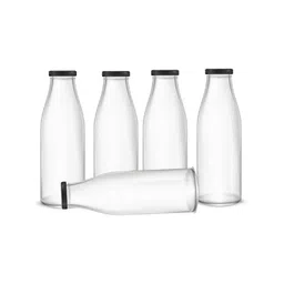 1ST TIME Set Of 5 Transparent Glass Freezer Safe Water Bottle-picture-23