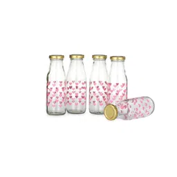 1ST TIME Set Of 5 Transparent Glass Freezer Safe Water Bottle-picture-27