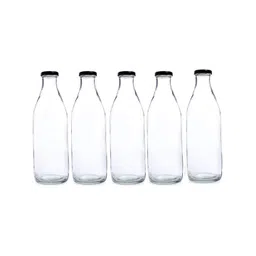 1ST TIME Set Of 5 Transparent Glass Freezer Safe Water Bottle-picture-18