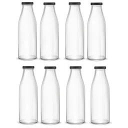 1ST TIME Set Of 8 Transparent Glass Freezer Safe Water Bottle-picture-13
