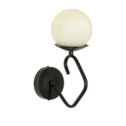 1ST TIME White & Black Glass Spherical Shaped Wall Lamp-picture-35