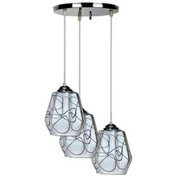 1ST TIME White & Black Printed Bell Self Assembly Ceiling Lamp-image-17