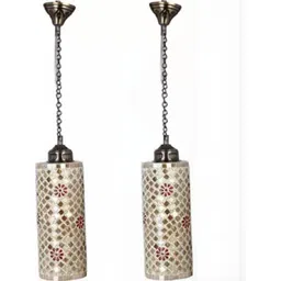 1ST TIME White & Brown Printed Cylinder Self Assembly Ceiling Lamp-image-22