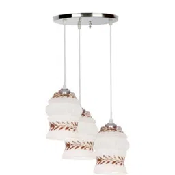 1ST TIME White & Brown Printed Spherical Self Assembly Ceiling Lamp-image-16