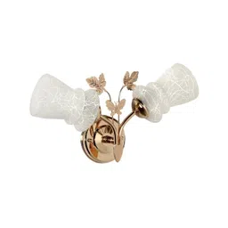 1ST TIME White & Gold-Toned Printed Metal Wall Lamp-picture-10