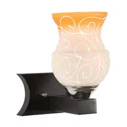 1ST TIME White & Orange Printed Wood Contemporary Abstract Shaped Shaped Wall Lamp-picture-45