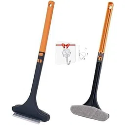 2-in-1 Window Screen Cleaning Brush Multifunctional, Reusable, No Disassembly Required, Window Cleaning Tools,Double-Sided Glass and Mesh Cleaner with Durable Plastic Handle,(1 PCS) Multi-picture-22