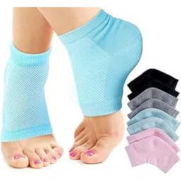2 Pair Silicone Gel Heel Socks for Dry Hard Cracked Heel Repair Pad, Swelling & Pain Relief, Cushion Support, Foot Care, Ankle Protection, Plantar Fasciitis for Men and Women- (Multicolour)( 2 Pair)-picture-13