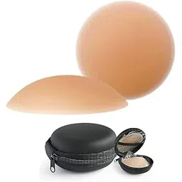 2 Pairs Reusable Nipple Silicone Pasties for Women Ultra Thin, Gentle Adhesive, and Seamless Nipple Covers Skin Self Adhesive Bra Nipple Pasty Set Bra for Women Nude Nipple Cover-picture-30