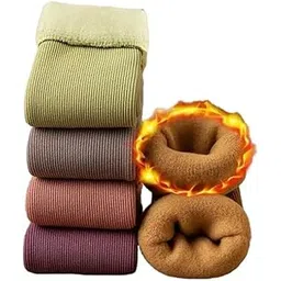 2 Pairs Womens Thumb Socks Woolen Winter Super Thick Thermal, Ultra Warm Velvet Snow Crew Socks for Extreme Cold, Hiking & Outdoor (Free Size)-picture-56