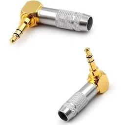 [ 2 Pieces ] 3.5mm Jack 3 Pole Audio Plug Earphone Splice Adapter DIY HiFi Stereo Headphone Solder Wire Connector 90 Degree Bend Plug-picture-12