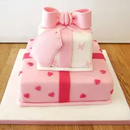 2 Tier Pink Gift Box Cake (3.5 Kg)-picture-23