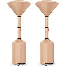 [2024 Upgrade Heavy Duty Tear Resistant] Patio Heater Covers, with Tough Zipper（YKK）and Multiple Windproof Design, Suitable for all kinds of Severe Weather(2 Pack-89"H x 33"D x 19"B, Camel）-picture-26