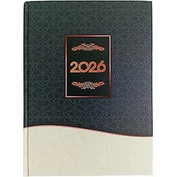 2026 Year Diary, Hardcover Planner, 23x17 cm, 60 gsm Paper, Sun & Sat Clubbed, Daily Organizer (Grey & White)-picture-12