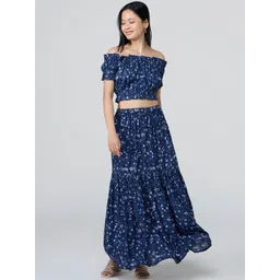 20Dresses Printed Ruffled Top & Tiered Skirt Co-Ord Set-picture-14