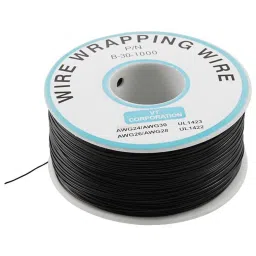 230m P/N B-30-1000 Insulated PVC Coated 30AWG Wire Wrapping Wire-Black-picture-14