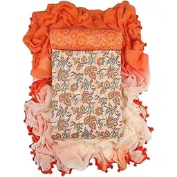 24 carat suit Women's Cotton Blend Unstitched Printed Dress Material | unstitched salwar suit set with dupatta-picture-18