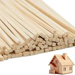 25 PCS Square Dowel Rods Wood Sticks Wooden Dowel Rods - 1/2 x 12 Inch Unfinished Bamboo Sticks - for Crafts,Home Decor, Model Making and DIYers-picture-23