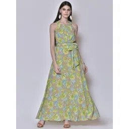 250 DESIGNS Floral Print Georgette Maxi Dress-picture-19
