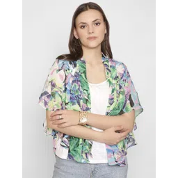 250 DESIGNS Women Blue & Green Printed Shrug-picture-23