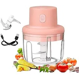250ML Mini Electric Food Chopper – Portable USB Rechargeable Garlic & Vegetable Electric Fruit Vegetable Onion Garlic Cutter Food Speedy Chopper, Slicer, Food Processor-image-5