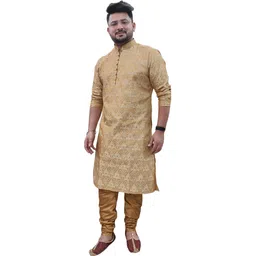 26 i Men Jacquard Kurta Pyjama Set-picture-33