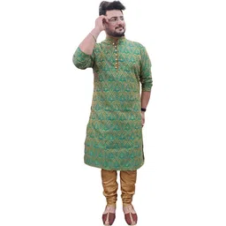 26 i Men Jacquard Kurta Pyjama Set-picture-24