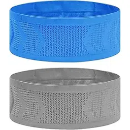 2PCS Running Belt, Waist Bag for Running and Gym, Adjustable Gym Belt for Men and Women, Lightweight Running Bag with Pockets, Ideal for Jogging, Cycling, Travel (Grey + Blue)-picture-28