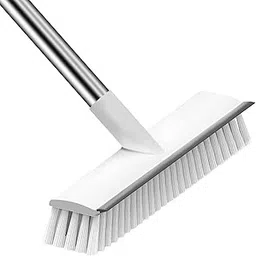 3-in-1 Bathroom Cleaning Brush with Wiper -Long Handle 180° Rotate Toilet Brush Bathroom Tiles Cleaning, Floor Scrub for Kitchen Bathroom Cleaning Accessories White-picture-15